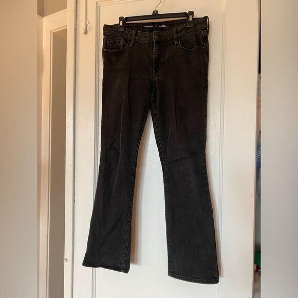 Old Navy Mid-Rise Kicker Boot Cut Black Jeans Size 10 - Picture 1 of 7